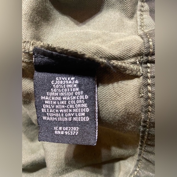 NWT SANCTUARY LINEN/COTTON JACKET SIZE SMALL IN GREEN CAMOUFLAGE - Picture 6 of 6